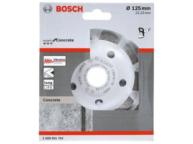 алмазная чашка 125х22.2 мм по бетону двурядная expert for concrete bosch (для быстрого шлифования) 2608601762 от BTSprom.by