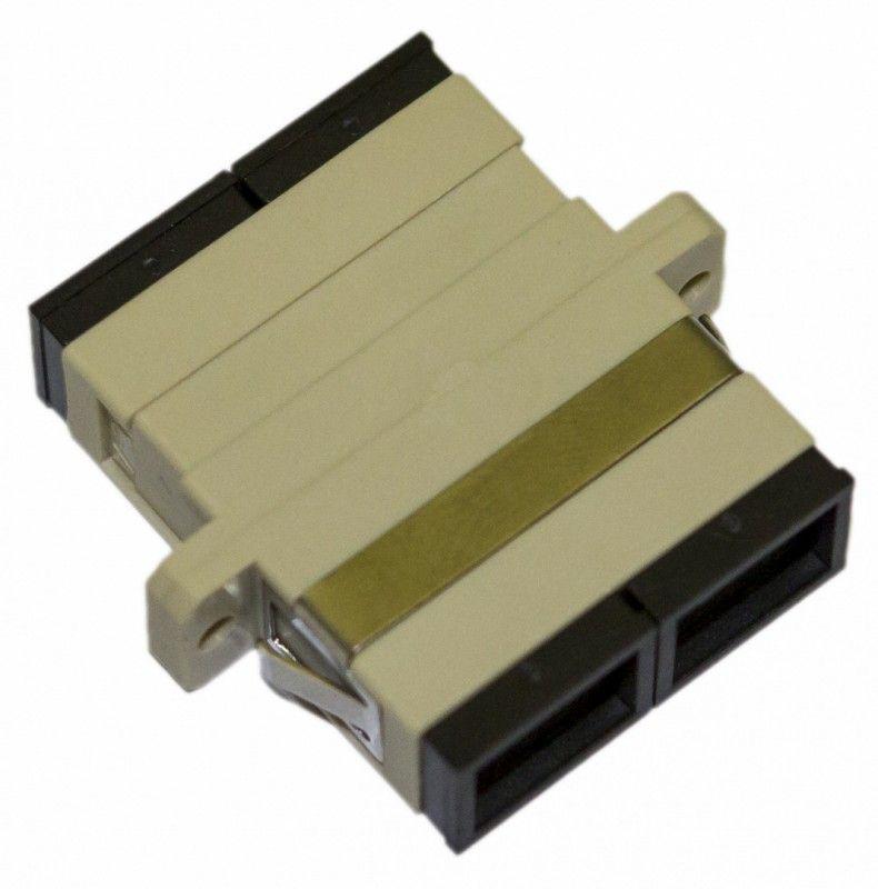 адаптер проходной оптический fa-p11z-dsc/dsc-n/bk-bg sc/pc-sc/pc mm duplex корпус пласт. беж.; черн. колпачки hyperline 242823 от BTSprom.by