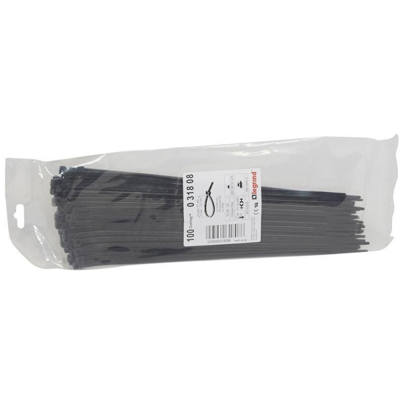 хомут кабельный colring 4.6х280 черн. (уп.100шт) leg 031808 от BTSprom.by