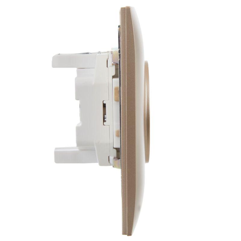  Розетка 2-м SKANDY 10А без заземл. защ. шторки в сборе SK-R09Sa песочн. IEK SK-R23-10-K98-F фото в каталоге от BTSprom.by