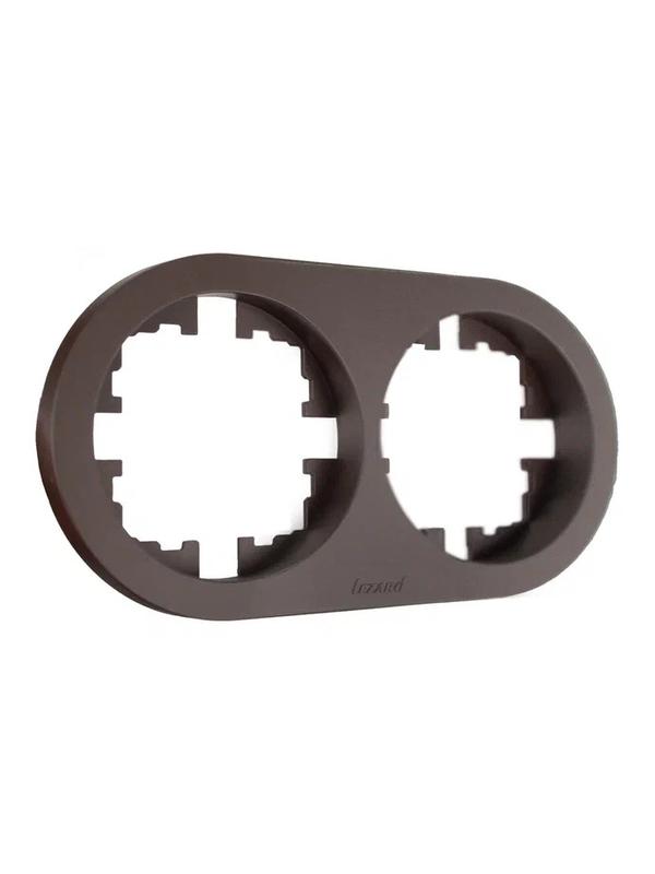  Рамка 2-м OSEN горизонт. круглая шоколад LEZARD 744-7300-147 фото в каталоге от BTSprom.by