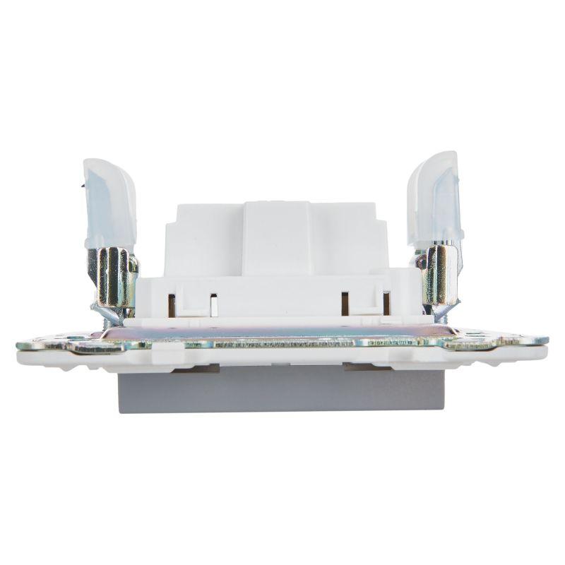  Розетка SKANDY 10А без заземл. без защ. шторок SK-R02Gr сер. IEK SK-R10-10-K03 фото в каталоге от BTSprom.by