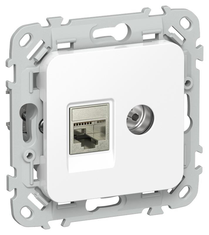 розетка 2-м сп flite рктв6-2-1-флб rj45/tv кат.6 stp механизм бел. iek fi-ak21-2-k01 от BTSprom.by