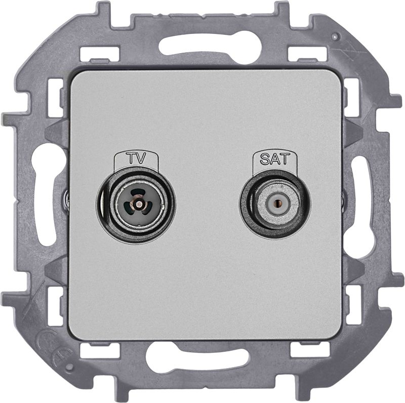  Розетка телевизионная TV/SAT Inspiria с топологией "звезда" механизм алюм. IEK 673882 фото в каталоге от BTSprom.by