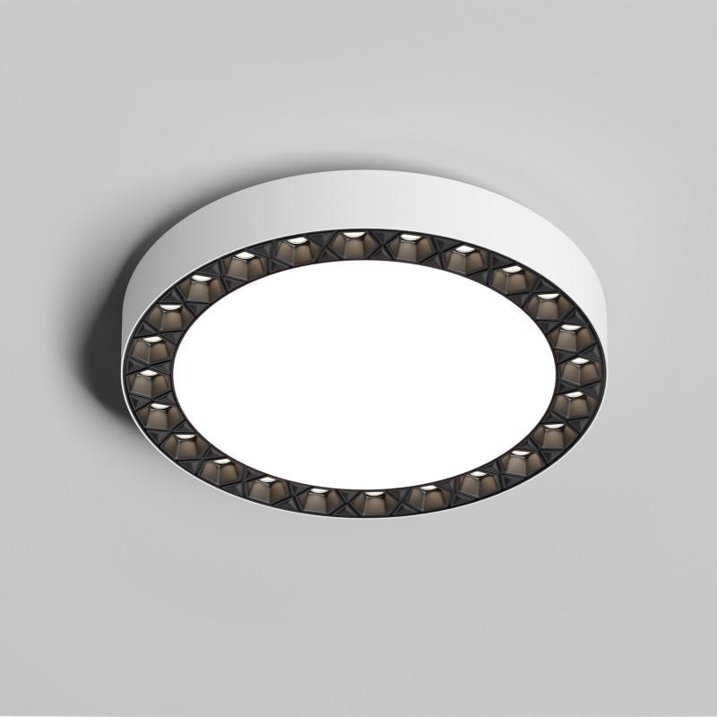 светильник накладной dual 18+18вт led 4000к ip20 d212mm бел./черн. алюм./акрил denkirs dk2841-wb от BTSprom.by