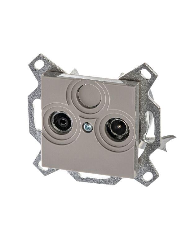 розетка телевизионная проходная tv/r levit 7дб кофе макиато abb 2chh083607a6018 от BTSprom.by