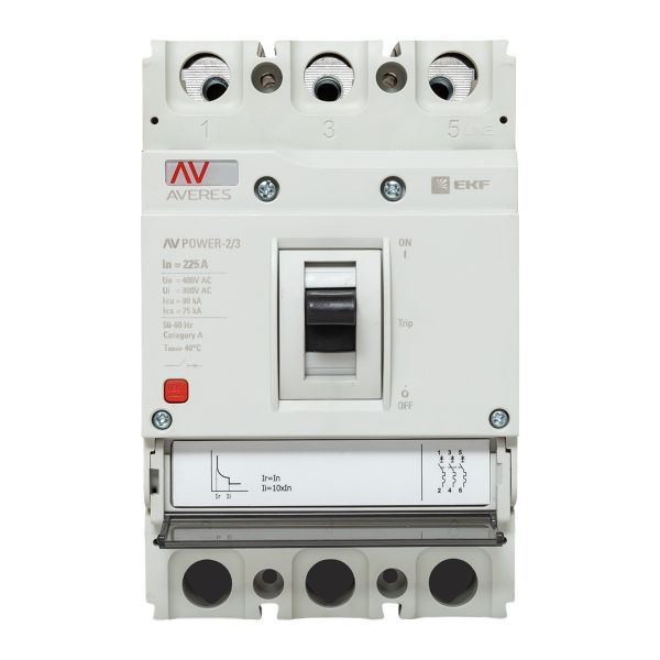  Выключатель автоматический 225А 80кА AV POWER-2/3 TR AVERES EKF mccb-23-225H-TR-av фото в каталоге от BTSprom.by