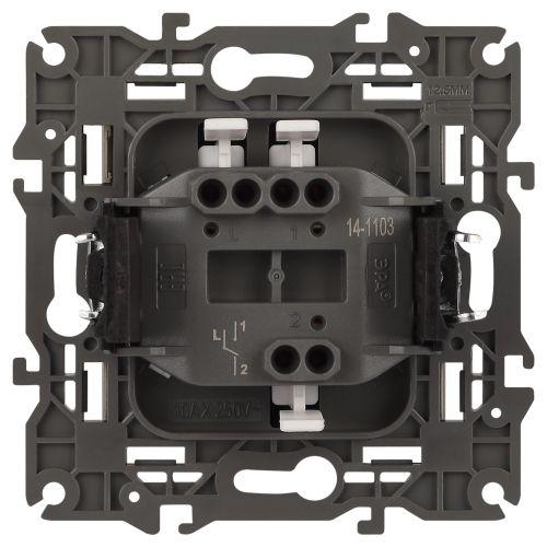  Переключатель Elegance 14-1103-16 250В 10АХ титан Эра Б0065792 фото в каталоге от BTSprom.by