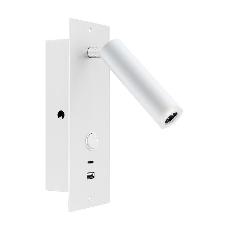 светильник sp-bed-charge-built-s80х230-3w warm3000 wh 20 deg 230в usb-a usb-c ip20 металл arlight 046881 от BTSprom.by