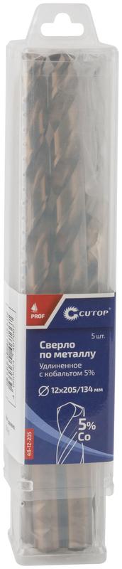  Сверло по металлу удлиненное Profi с кобальтом 5% 12х205мм (уп.5шт) Cutop 48-12-205 фото в каталоге от BTSprom.by