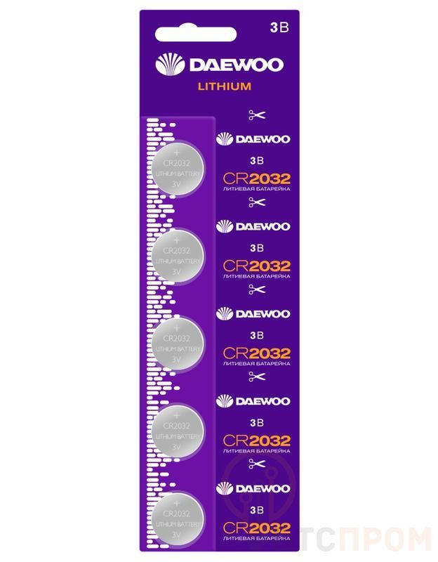 Элемент питания литиевый CR2032 3В 2021 BL-5 (уп.5шт) DAEWOO 5030268 фото в каталоге от BTSprom.by  Элемент питания литиевый CR2032 3В 2021 BL-5 (уп.5шт) DAEWOO 5030268 фото в каталоге от BTSprom.by