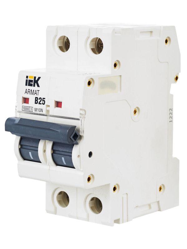  Выключатель автоматический модульный 2п B 25А M10N ARMAT IEK AR-M10N-2-B025 фото в каталоге от BTSprom.by