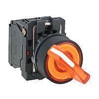  Переключатель 2-х поз. с фикс. 1НО+1Н3 с инд. желт. SchE XB5AK125B5 фото в каталоге от BTSprom.by