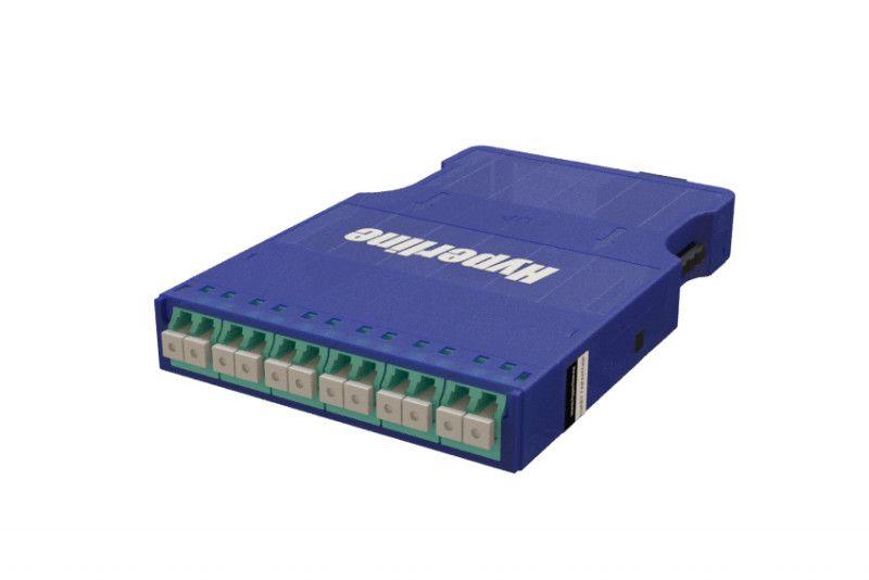 кассета pptr-css-1-6хdlc-mm/aq-bl (для опт. претерм. решений) 6 дуплексных портов lc/pc для многомод. кабеля син. корпус/порты аква hyperline 236811 от BTSprom.by