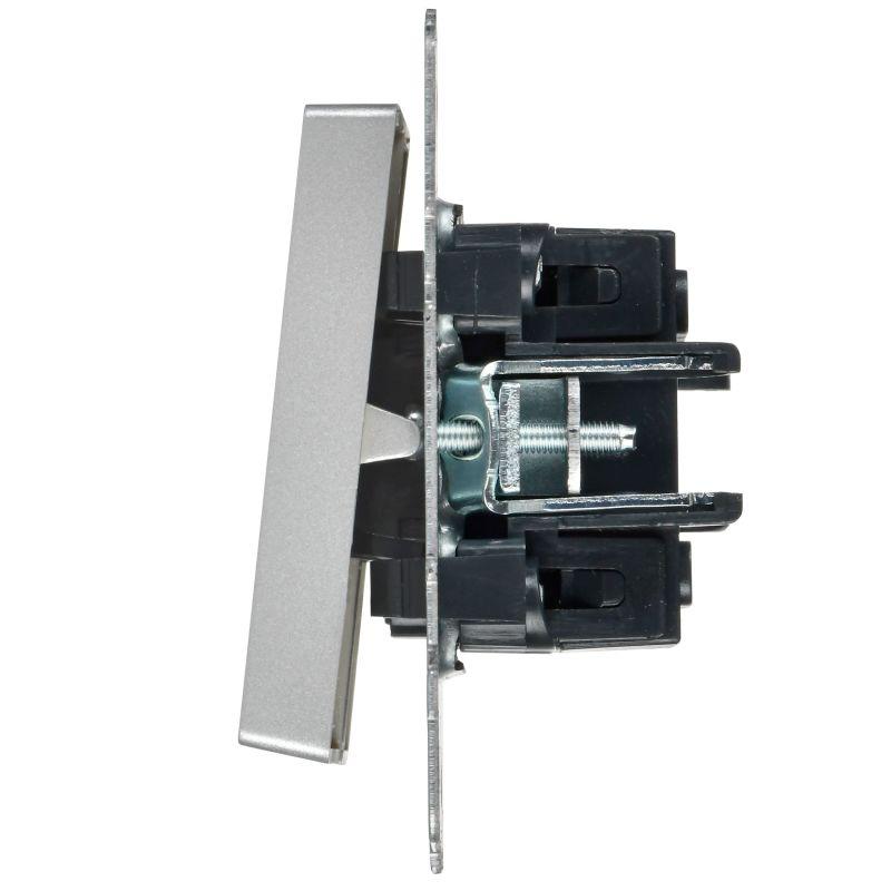  Выключатель 2-кл. BRITE 10А ВС10-2-9-БрА для отелей с индик. механизм алюм. IEK BR-V20-2-10-K47 фото в каталоге от BTSprom.by