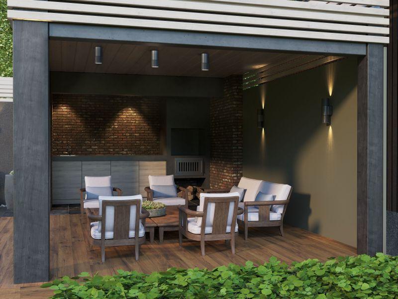  Светильник 5222 GU10 IP65 уличный потолочный сер. IEK LT-UPU0-5222-GU10-1-K03 фото в каталоге от BTSprom.by