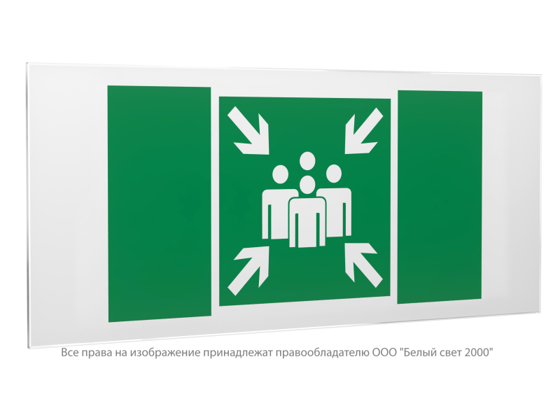 знак безопасности ps-50206.e21 "пункт (место) сбора" белый свет a20699 от BTSprom.by