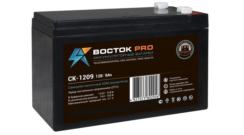 аккумулятор ups 12в 9а.ч восток ск 1209 от BTSprom.by