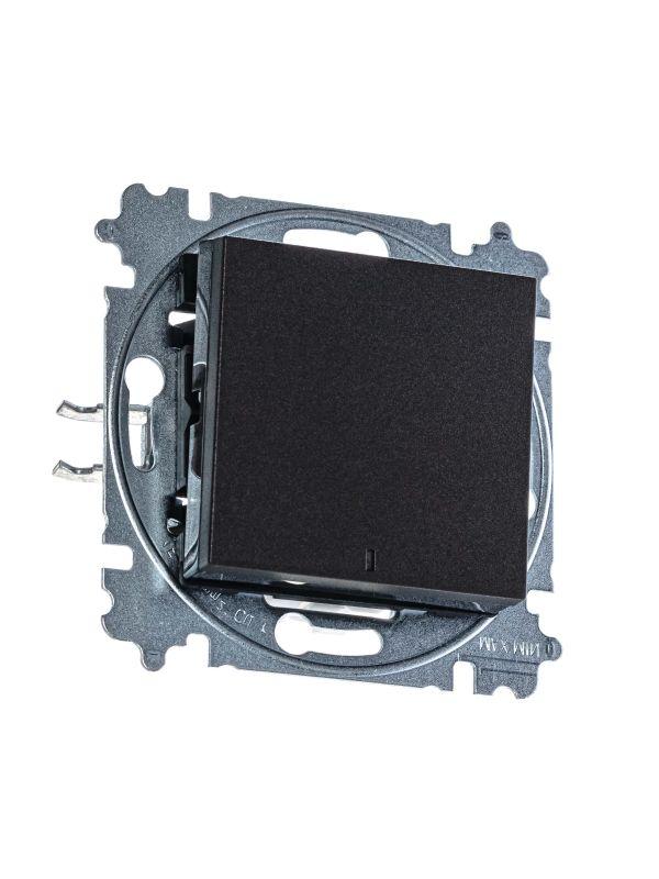  Выключатель 1-кл. СП Levit IP20 с подсветкой антрацит/дым. черн. ABB 2CHH590146A6063 фото в каталоге от BTSprom.by