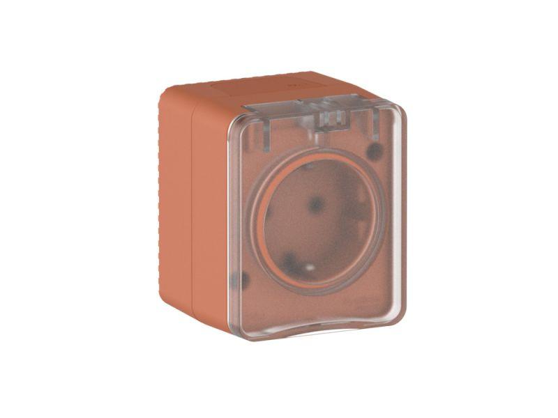  Розетка 1-м ОП AtlasDesign PROFI 16А IP54 250В заземл. защ. шторки терракот. SE ATN547045 фото в каталоге от BTSprom.by