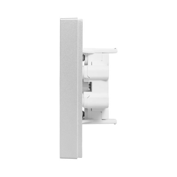  Розетка 2-м СП Эпика 16А без заземл. без защ. шторок с рамкой механизм алюм. EKF UP1-SOA-200 фото в каталоге от BTSprom.by