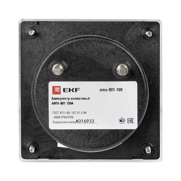  Амперметр аналоговый AM-A801 на панель 80х80 кругл. вырез 100А трансф. подкл. EKF am-a801-100/ama-801-100 фото в каталоге от BTSprom.by