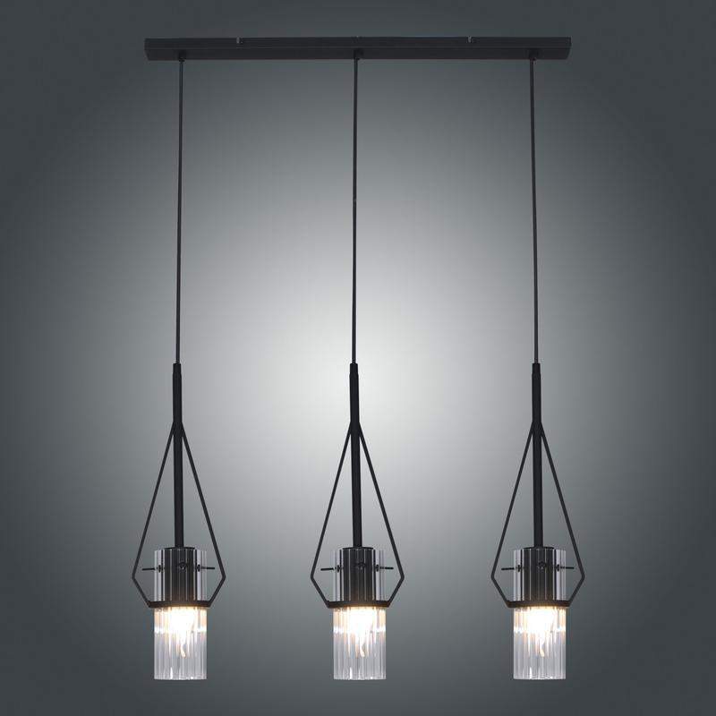  Светильник "Вираж" 231 (плафон 0016) НСБ 01-3х60-175 Е27 [ИМ] подвесной черн. Элетех 1005405278 фото в каталоге от BTSprom.by