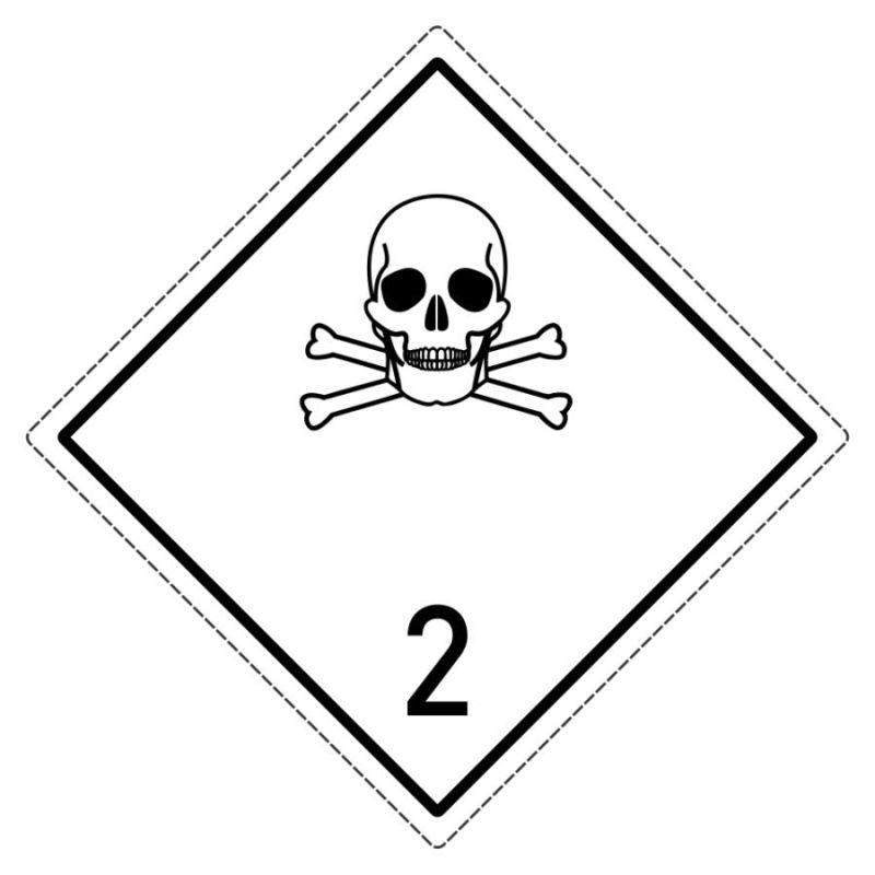 знак опасности 2.2 "ядовитый газ" 250х250мм пленка самоклеящаяся ekf an-7-2-2 от BTSprom.by