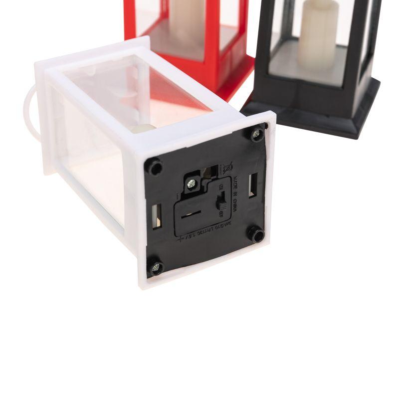  Набор из 3 фонарей со свечкой 5.5х5.5х12.5см тепл. бел. 3хLR1130 корпус бел. красн. черн. Neon-Night 513-020 фото в каталоге от BTSprom.by