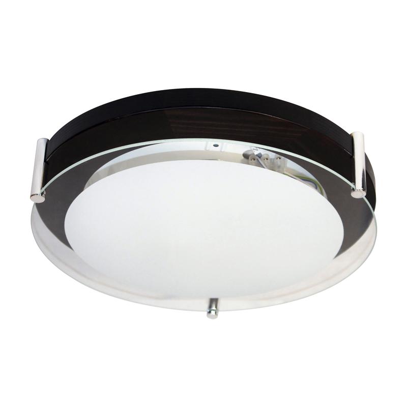  Светильник НПБ 09-2х40-002 "Полесье" 300 М95 бел. /корпус венге /держатель хром (инд. упак.) Элетех 1005205892 фото в каталоге от BTSprom.by