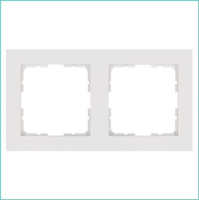 рамка 2-м g-classic бел. глянцевый jasmart g1002w от BTSprom.by