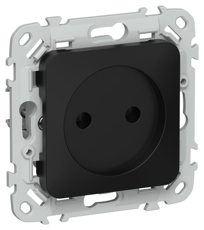 розетка сп flite рс01-0-флч 10а без заземл. без защ. шторок механизм черн. iek fi-r10-10-k02 от BTSprom.by