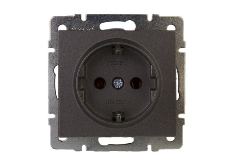 розетка 1-м rain с заземл. керамика механизм матов. черн. графит lezard 703-4188-122 от BTSprom.by