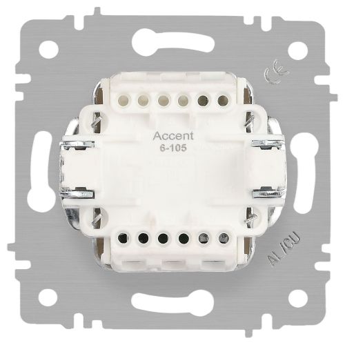  Выключатель 2-кл. СП Accent 6-105-04 10А IP20 250В с подсветкой AL/CU шампань Intro Б0063513 фото в каталоге от BTSprom.by