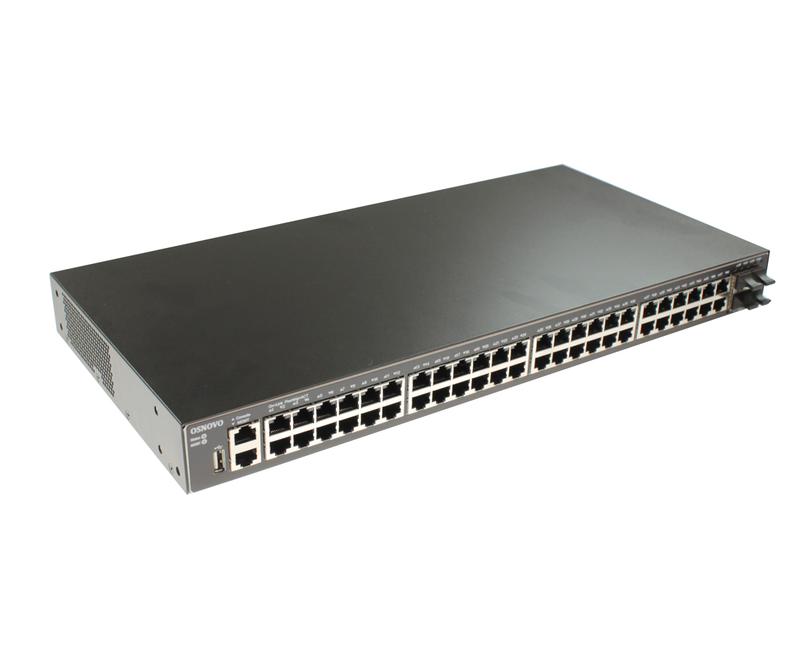 коммутатор управляемый стекируемый l3 sw-48g4x-l3st gigabit ethernet на 48хrj45 + 4х10g sfp+ uplink osnovo 14696 от BTSprom.by