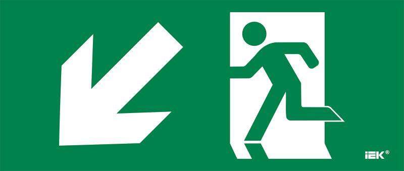 этикетка самоклеящаяся 330х140мм "фигура/стр. вниз влево" iek lpc10-1-33-14-fvnnal от BTSprom.by