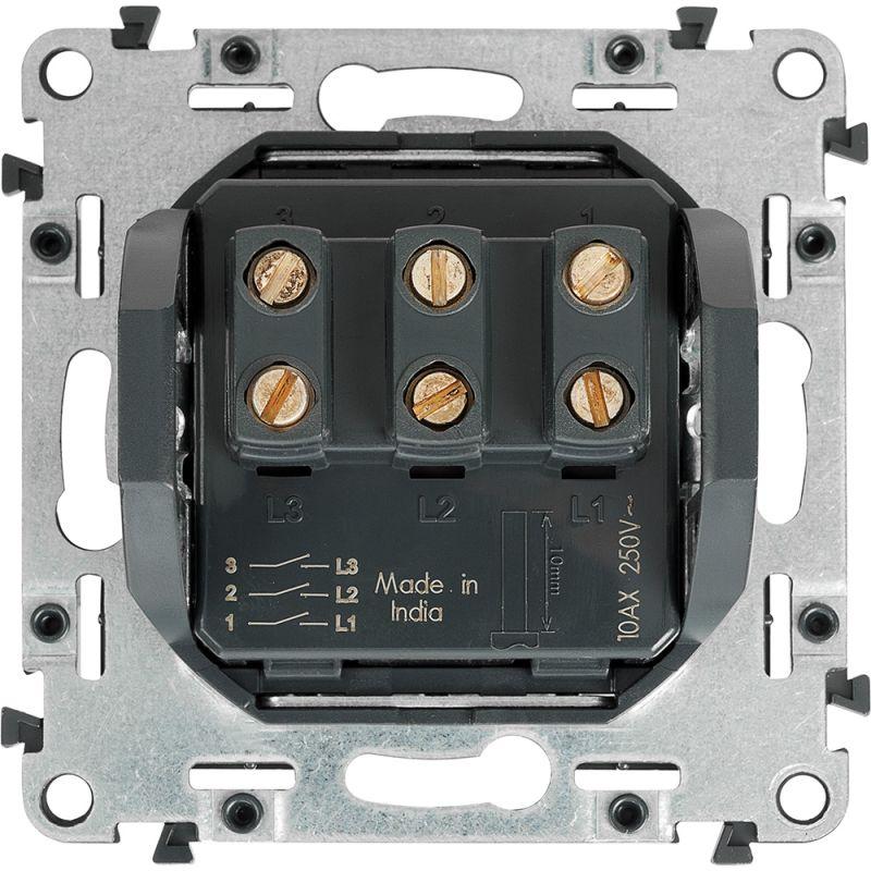  Выключатель 3-кл. СП Valena In'matic 10А IP20 250В 10AX винтов. зажимы механизм сер. Leg 752003 фото в каталоге от BTSprom.by