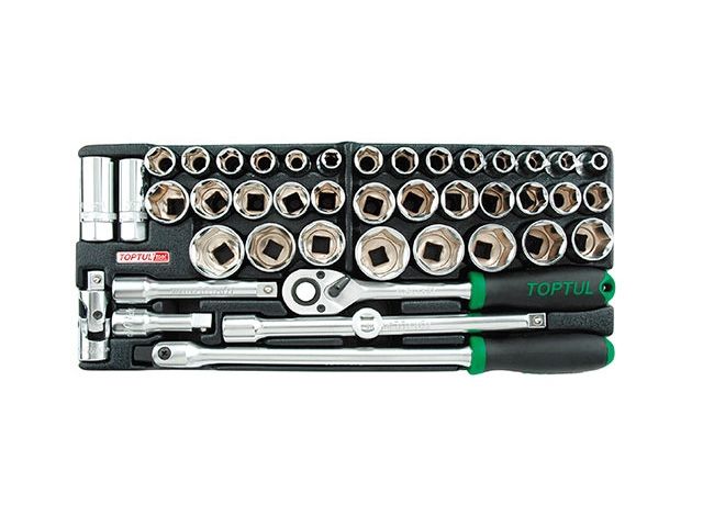 набор головок торцевых 1/2" 43предм. 6гр. с трещоткой toptul gcat4301 от BTSprom.by