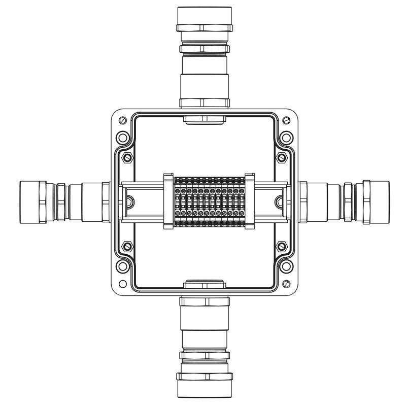 коробка взрывозащищенная клеммная из полиэстера tbe-p-05-(12xcbc.2)-1xka4mhk(a)-1xka3mhk(b)-1xka4mhk(c)-1xka3mhk(d)1ex e iic т5 gb/ ex tb iiic t95град.c db ip66/кз dkc 1231.051.22.11h от BTSprom.by