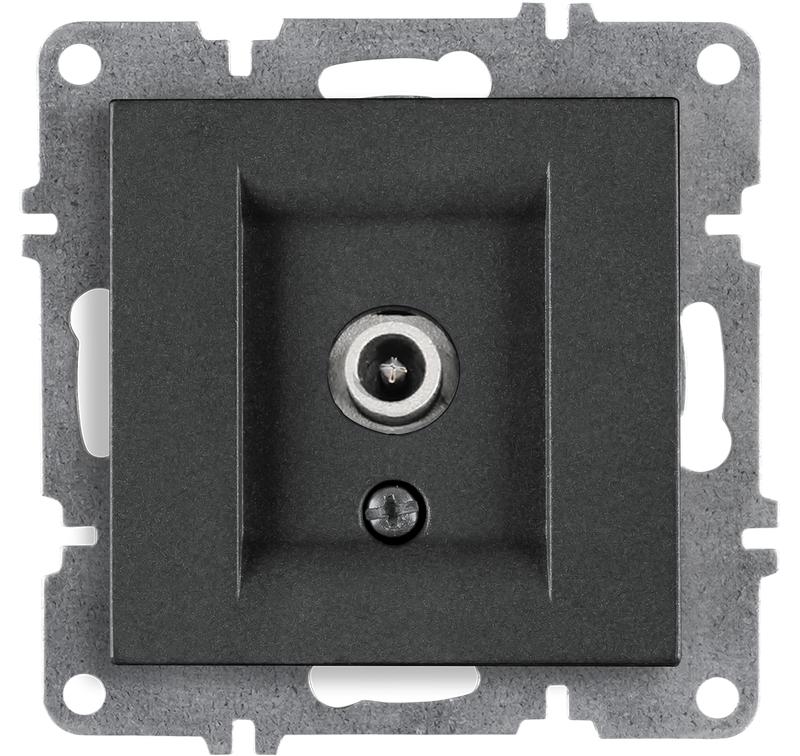 розетка телевизионная оконечная tv 1вых. сп 1мод. lavin/karen с экраном механизм графит arvia 50 04 2000 273 от BTSprom.by