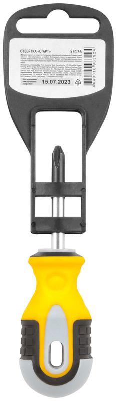  Отвертка "Старт" CrV сталь прорезиненная ручка 6х38мм РН2 FIT 55176 фото в каталоге от BTSprom.by