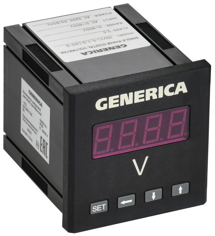 вольтметр цифровой щитовой 1ф 72х72 led generica idv11-5-1-0-led-g от BTSprom.by