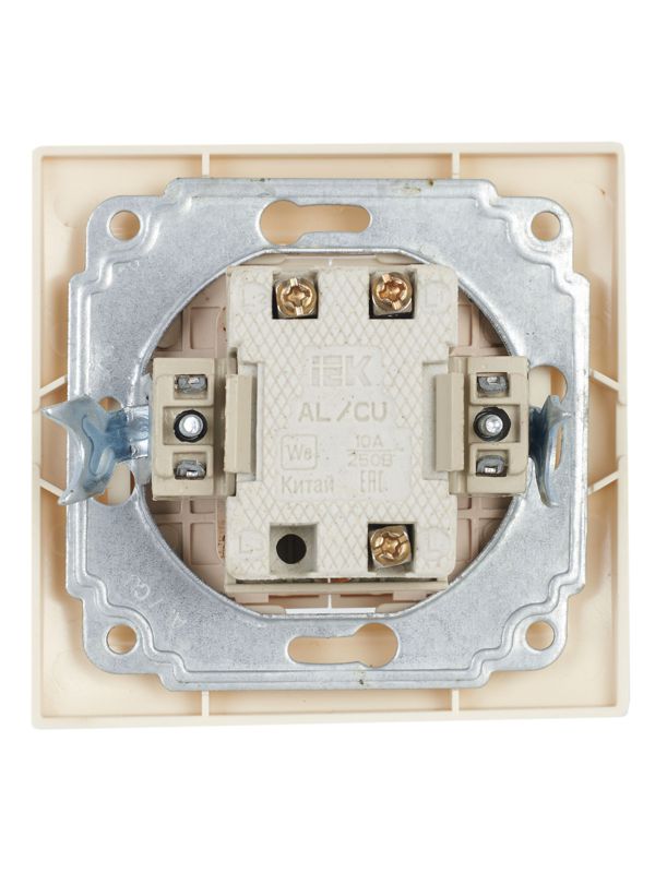  Выключатель 2-кл. 1п СП Кварта 10А IP20 ВС10-2-0-Км керамич. осн. крем. GENERICA EVK20-K33-10-K фото в каталоге от BTSprom.by