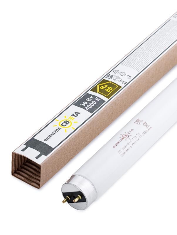 лампа люминесцентная лт 36вт/840 36вт t8 26х1200мм g13 4000к формула света fgll30000007267 от BTSprom.by