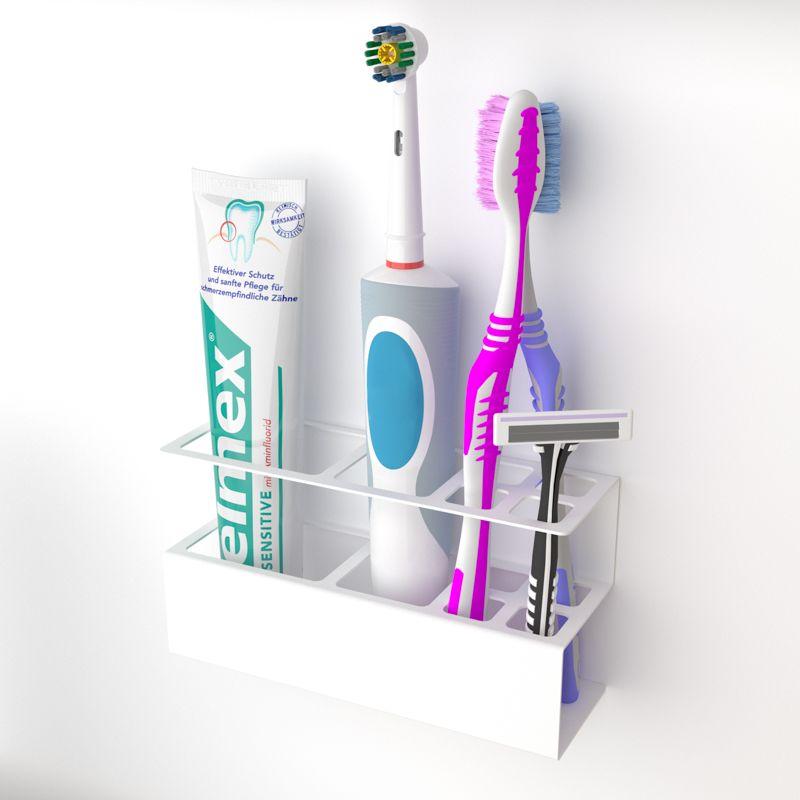 держатель для хранения зубных щеток и аксессуаров для ванны бел. rexant 38-0704 от BTSprom.by