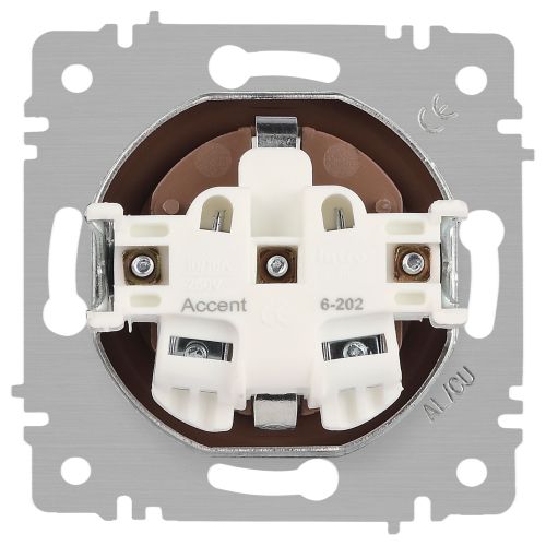 Розетка 1-м СП Accent 6-202-09 16А IP20 250В 2P+E Schuko титан Intro Б0063701 фото в каталоге от BTSprom.by