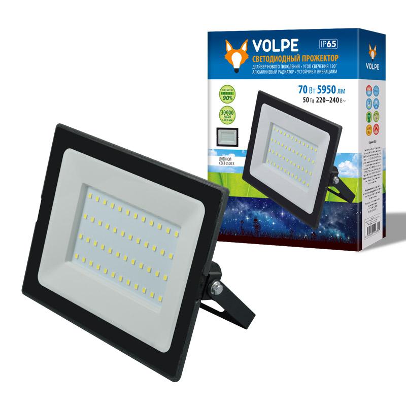 прожектор светодиодный ulf-q513 70вт/6500к ip65 220-240в black volpe ul-00004343 от BTSprom.by