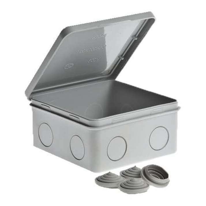 коробка оп тусо распаячная 100х100х50мм откид. крышка ip54 ruvinil 67044 от BTSprom.by