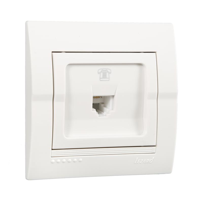 розетка телефонная 1-м сп deriy rj11 16а ip20 евро стандарт бел. lezard 702-0202-137 от BTSprom.by