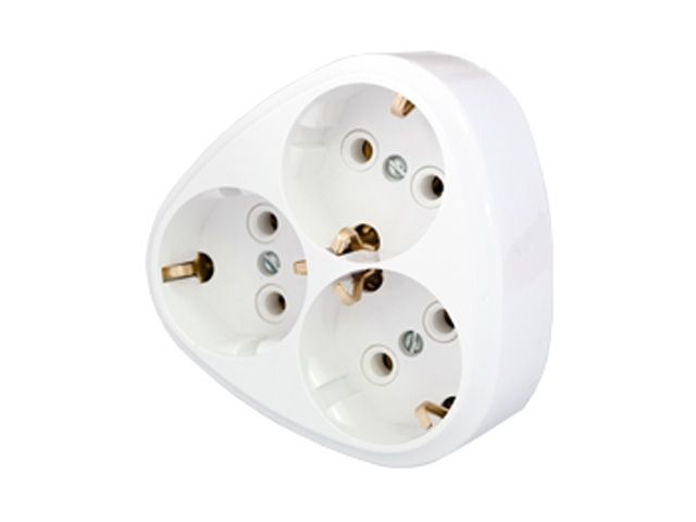 разветвитель 3-местный (с/з, 16а, 250в) bylectrica рв16-259 от BTSprom.by